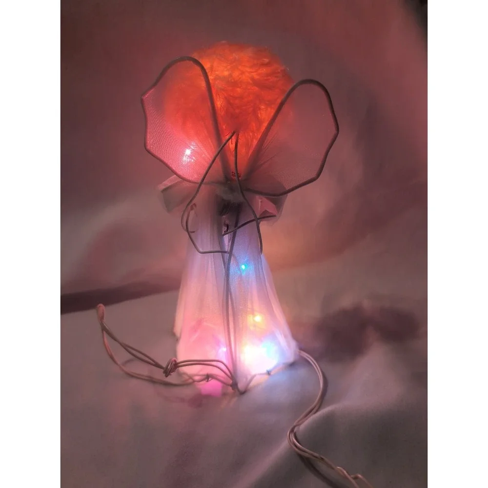 VINTAGE 10 Light Heirloom Christmas Angel Tree Topper MCM 9
